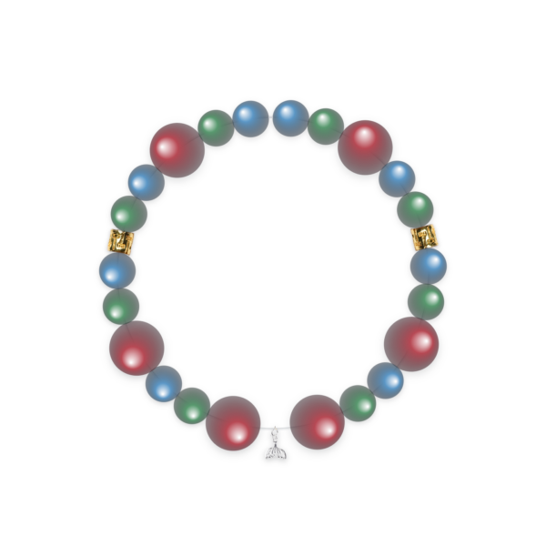 Blue Cat's Eye & White Mermaid Tail Bracelet – 237A5F Blue Cat's Eye & White Mermaid Tail Bracelet – 237A5F