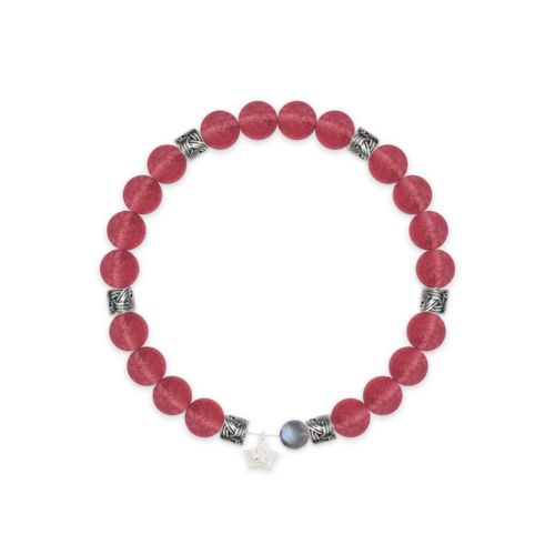 Red Strawberry Crystal & Pave Star Bracelet – 638369