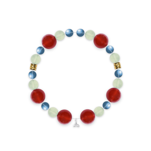 Blue Cat's Eye & White Mermaid Tail Bracelet – E8CCDA